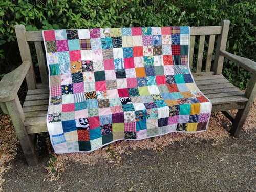 Patchwork quilt blanket throw