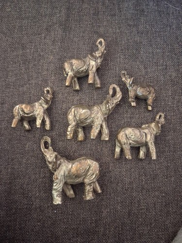 Pewter elephants small - elephants, x