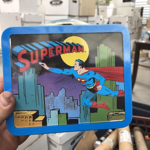 Superman tin lunch box - tin,