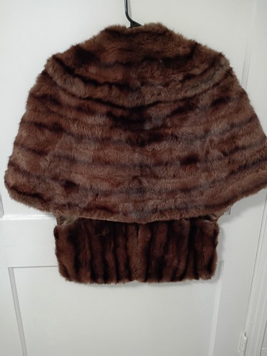 Mink stole light brown - mink,