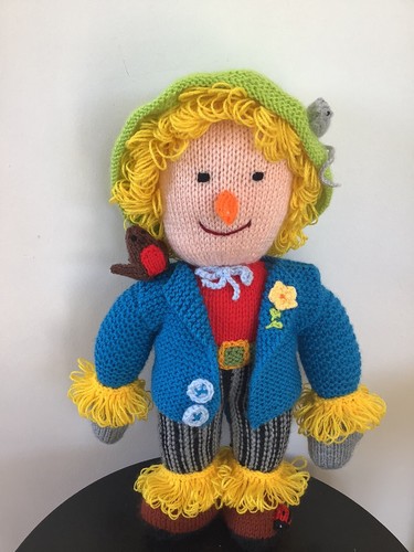 Hand knitted scarecrow - hand, soft