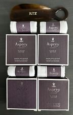 🔥 ASPREY Purple Water (4) Shoe Polishers, (4)Shoe Mitts & (1)Ritz Shoe Horn