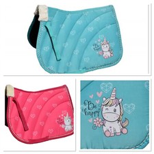 UNICORN SADDLE PAD PINK & BLUE  SHETLAND PONY SIZES *FREE POSTAGE*