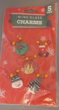 5 Christmas Wine Glass Charms