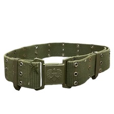 Genuine Austrian Army Olive Green Webbing Waist Belt 1980s Military ALICE System