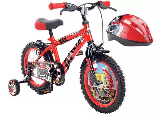 Inch kids bike and helmet - and,