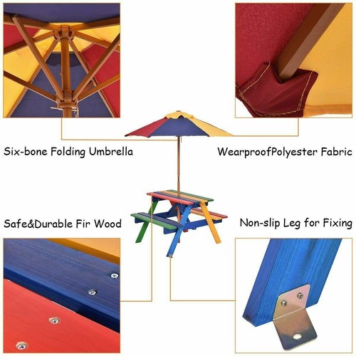 Sturdy kids picnic table with - sturdy,