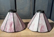 A Pair Of Pink Glass & Lead