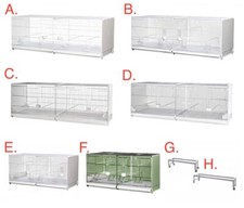 2GR Plastic Italian Double Breeding Cage & Divider - Budgie, Canary Finch