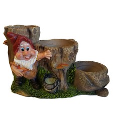 GARDEN GNOMES LARGE PLANT POT ORNAMENT (NF91088-1) terrace patio planter gnome