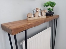 Aged wooden floating shelf 7" and 9" with brackets,supports or harpins 86/91cm
