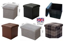 Ottoman Storage Seat Stool Trunk Toy Chest Bedding or Blanket Box Folding Bench