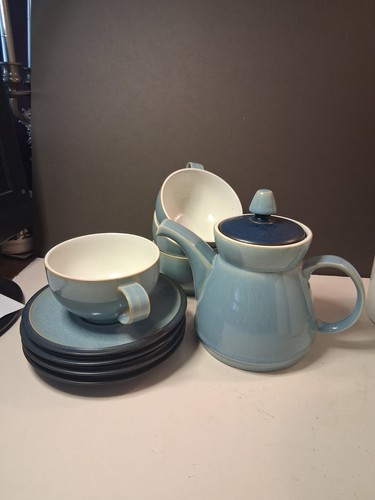 Denby blue jetty - teapot, and
