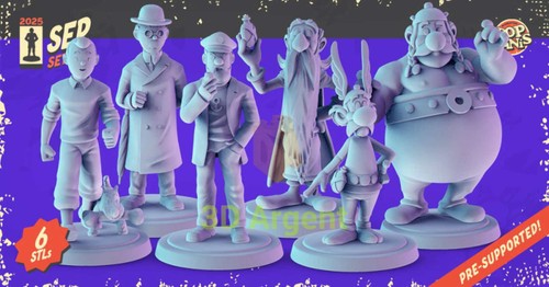 Tintin asterix miniatures - tintin, &