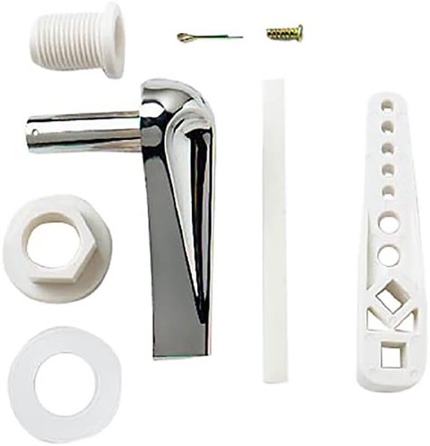 Chrome bathroom flush - bathroom, handle
