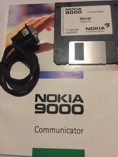 NOKIA 9000 COMMUNICATOR ORIGINAL USER MANUAL +FLOPPY DISK+DATA CABLE,AS PICTURED