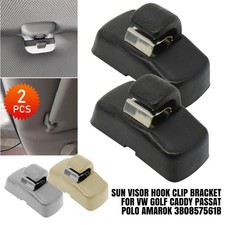2Pcs Black SUN VISOR HOOK CLIP