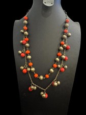 Vintage Faux Coral and Brass