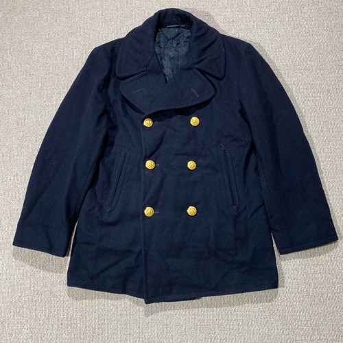 Vintage navy pea coat mens - pea,
