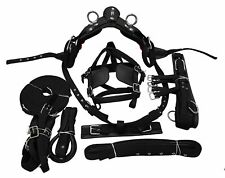 NYLON HORSE DRIVING CART HARNESS,STRONG,BLACK,XFULL,FULL,COB,SHET,PONY.SIZE