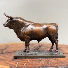 5.1inch Bronze Cast Bull