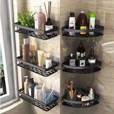 Bathroom Shelves No-drill Wall Mount Corner Shelf Shower Storage Rack Holder WC