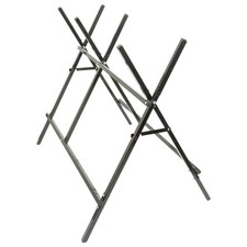 1x Black Folding Iron Log Saw Horse Heavy Duty Metal Trestle Sawhorse Stand