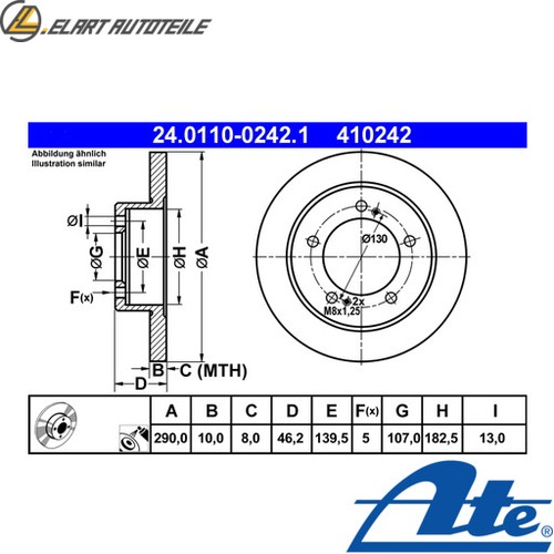 Brake discs 0110 0242 - 2x,