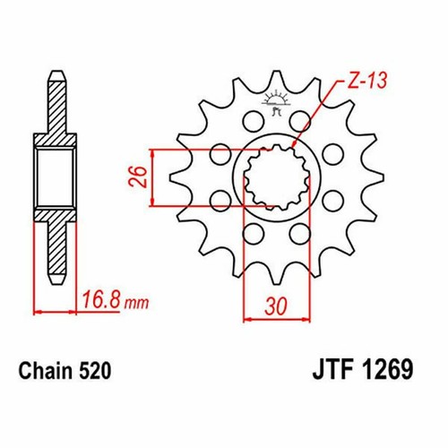 Sprocket z15 520 726 for - sprocket,