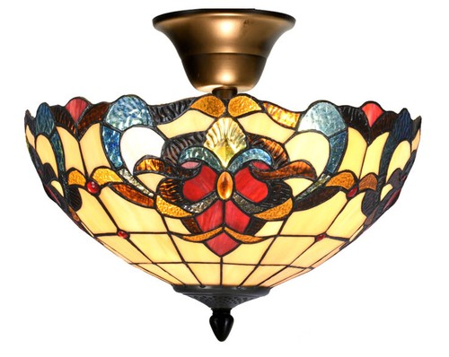 Large tiffany ceiling - ceiling, light