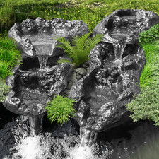 PISCES GARDEN POND WATERFALL WATER COURSE STREAM FEATURE ROCK POOL HEADER FLOW