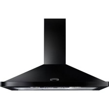 Rangemaster LEIHDC110BC Built In 110cm 3 Speeds Chimney Cooker Hood Black /