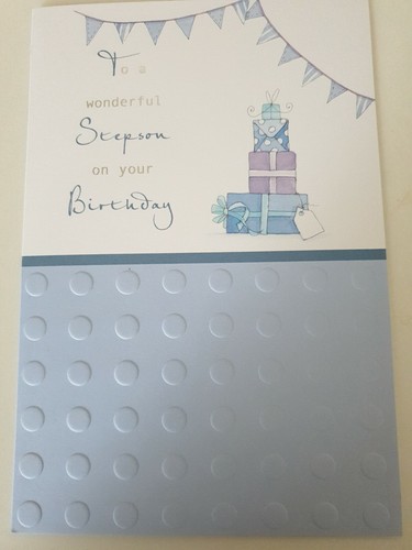 Stepson birthday card - birthday,
