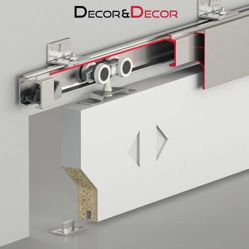 Sliding door track - door, top