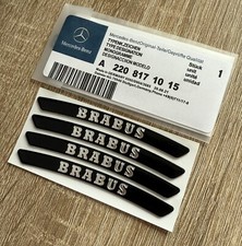 New 4x Mercedes Benz BRABUS Wheel Badge Emblems/Stickers in Black UK Seller