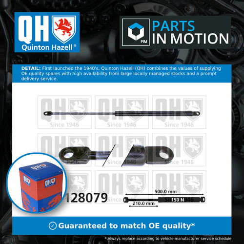Boot gas strut - fits, m3