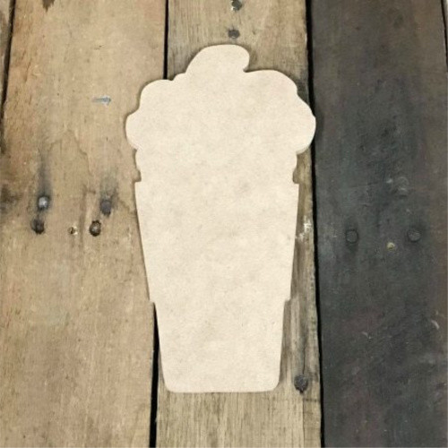 Wood latte shape unfinished - latte, shape,