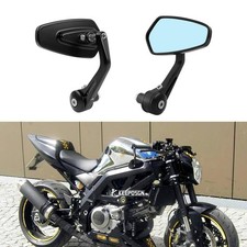 Pair 7/8" 22mm Bar End Mirrors Rear View Anti Glare For Suzuki SV650 SV1000