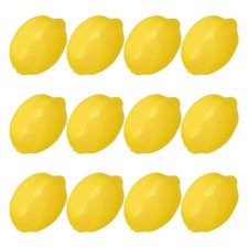  12 Pcs Lemon Toy Artificial Lemons for Decoration False Faux Fruit Realistic