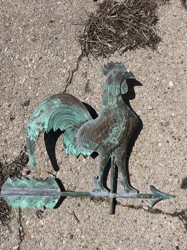 Antique copper rooster - copper,