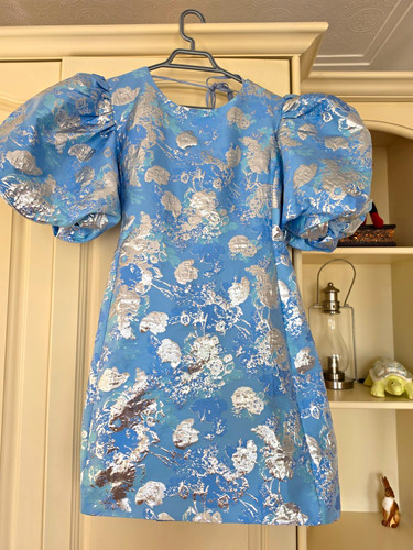 Sister jane blue silver floral - jane, blue/silver