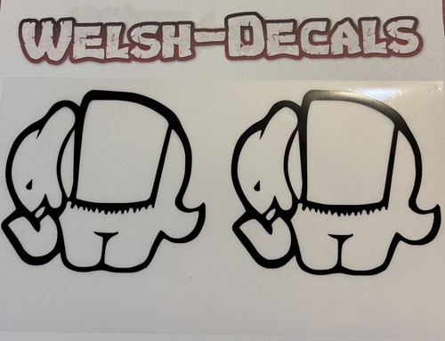 Ducati elephant sticker pair - sticker,