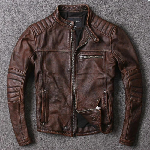 Men brown real leather - men's,