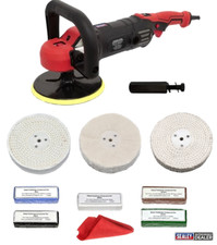 Car Sander Polisher Metal Polishing Machine 6" x 1" Kit Variable Speed 1400W