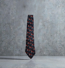 Vintage Gucci Silk Tie Equestrian Pattern