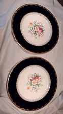 Antique / Vintage, Johnson Bros, Blue & Gold, Pareek" 2 X  Dinner Plates, 27cm.