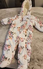 Next Baby Girls Snowsuit 9-12 Months All-in-One Pramsuit