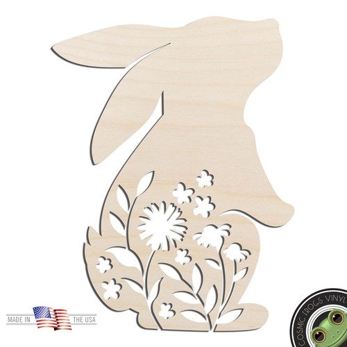 Floral bunny easter laser - floral,
