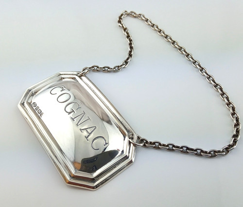 Vintage silver cognac decanter - cognac,