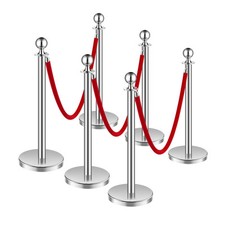 Uimoso 6 Pcs Silver Stanchion